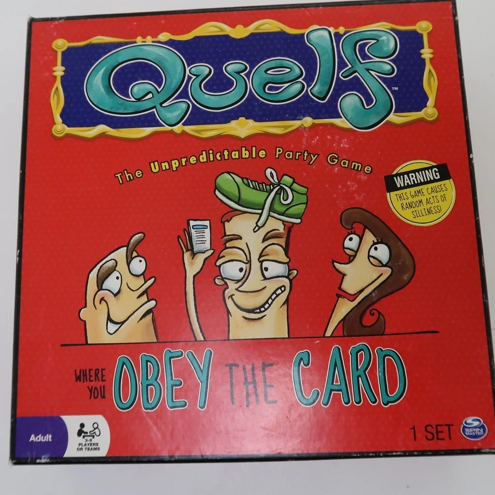 Quelf the Unpredictable Party & Pictionary Board Game Lot‎ of 2 Ages 8+
